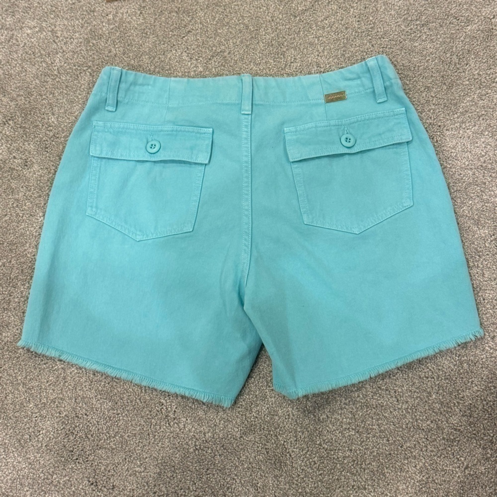 Le Superbe Women's Blue 100% Cotton Beach Crawler Cutoff Jean Shorts Size 6 NWT - Picture 5 of 12